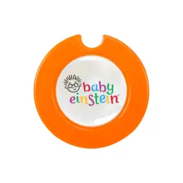 Round License Disc With Domed Sticker - Orange